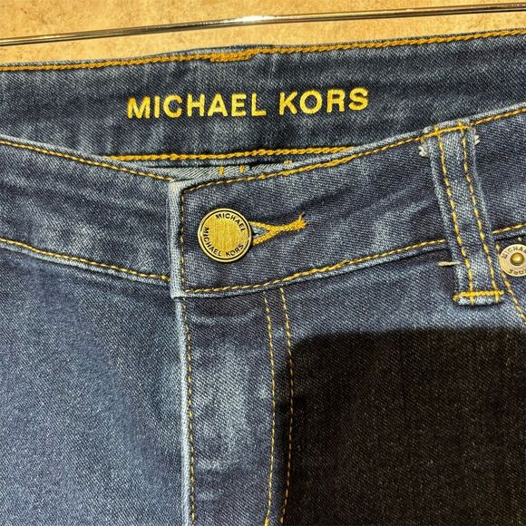 Michael Kors Women's Skinny Mid Rise Jeans Size 4 Blue Medium Wash - Picture 3 of 5